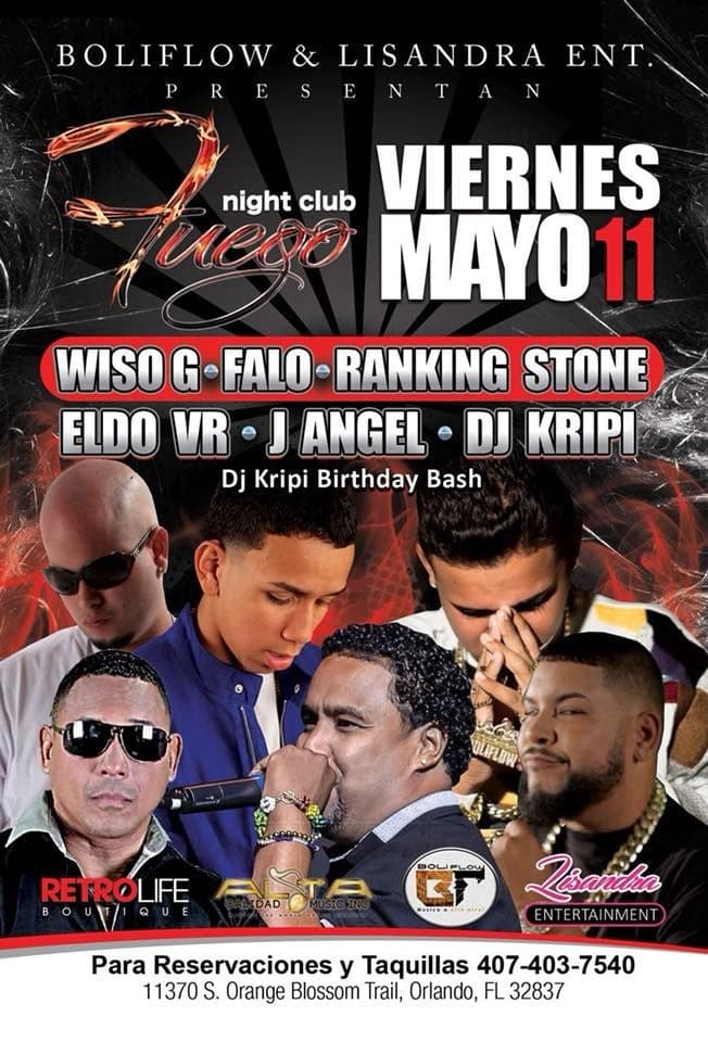 Event - Reggaeton Old School Concert  WISO G,FALO,RANKING STONE - Orlando, Florida - May 11, 2018 | concert tickets