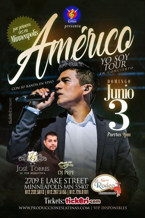 Event - Americo en Minneapolis - Minneapolis, Minnesota - June 3, 2018 | concert tickets