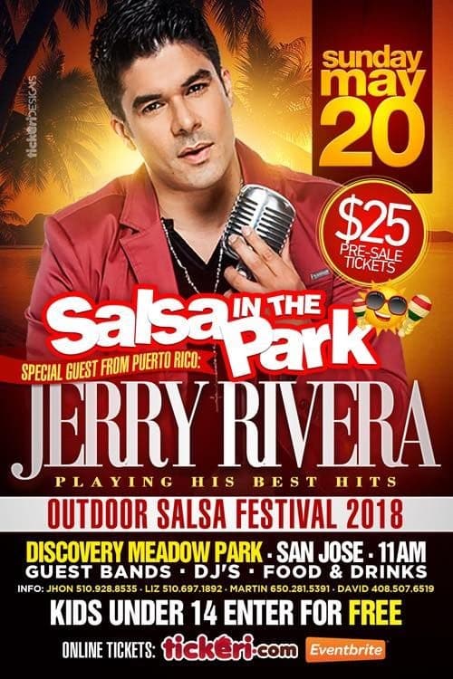 Event - Jerry Rivera en concierto @ Salsa in the Park - San Jose, California - May 20, 2018 | concert tickets