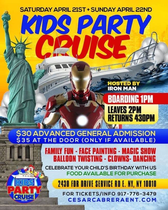 Event - Kids Party Cruise - New York, New York - April 22, 2018 | concert tickets