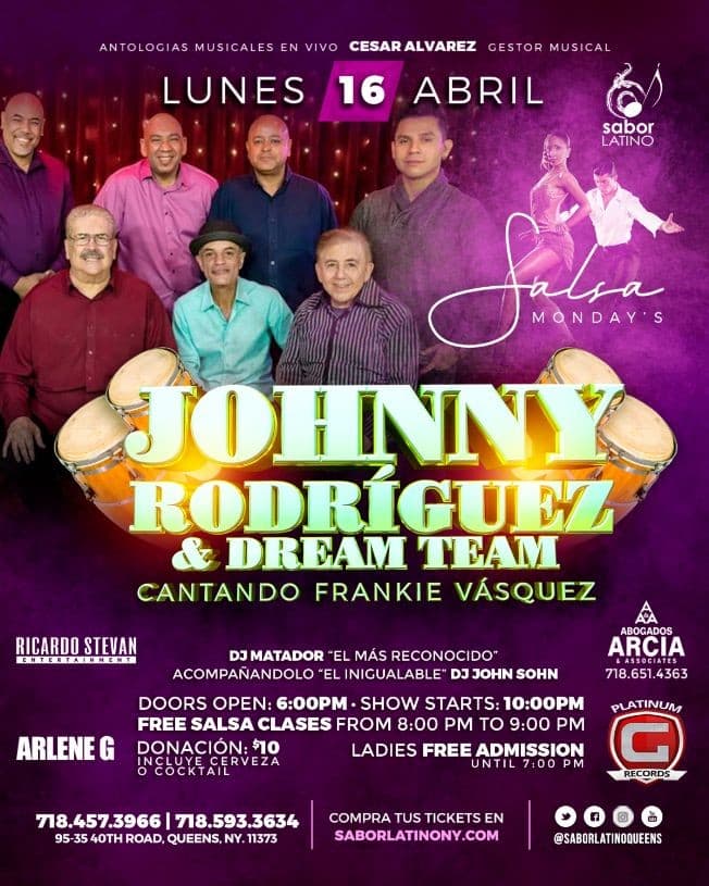 Event - Johnny Rodriguez & Rum'Bacan Salsa - Queens, New York - April 16, 2018 | concert tickets