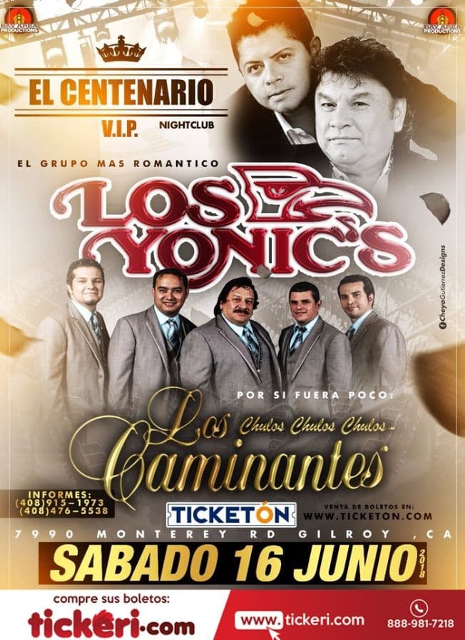 Event - Los Yonics & Los Caminantes - Gilroy, California - June 16, 2018 | concert tickets