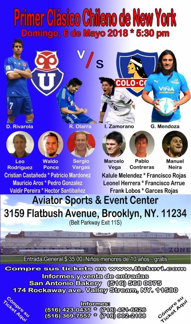 Event - Clásico Chileno 2018 - Brooklyn, New York - May 6, 2018 | concert tickets