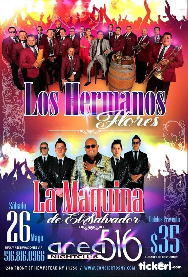 Event - Los Hermanos Flores y La Maquina del Salvador - Hempstead, New York - May 26, 2018 | concert tickets