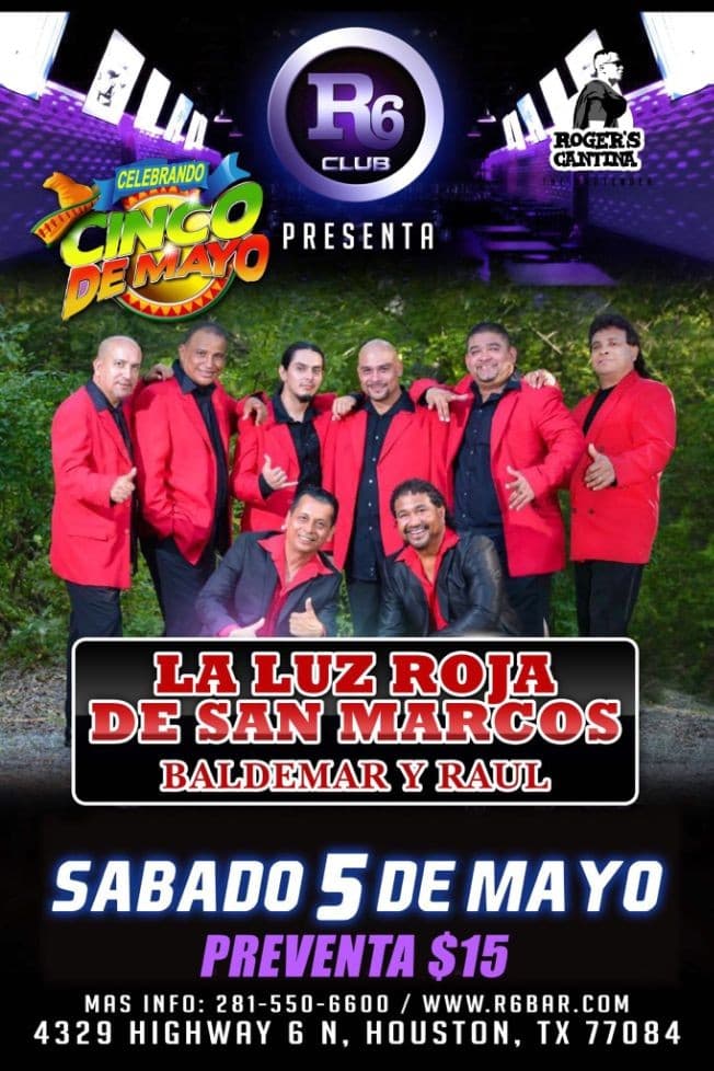 Event - La Luz Roja de San Marcos de Baldemar y Raul - Houston, Texas - May 5, 2018 | concert tickets