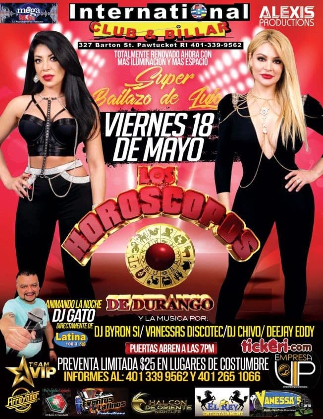 Event - Los Horoscopos De Durango-Back In Town !! - Pawtucket, Rhode Island - May 18, 2018 | concert tickets