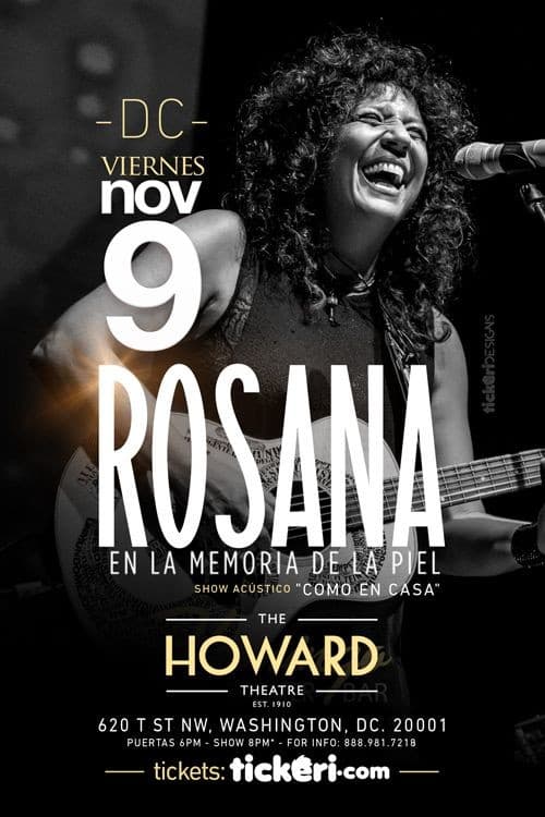 Event - Rosana en Washington DC - Washington, District Of Columbia - November 9, 2018 | concert tickets