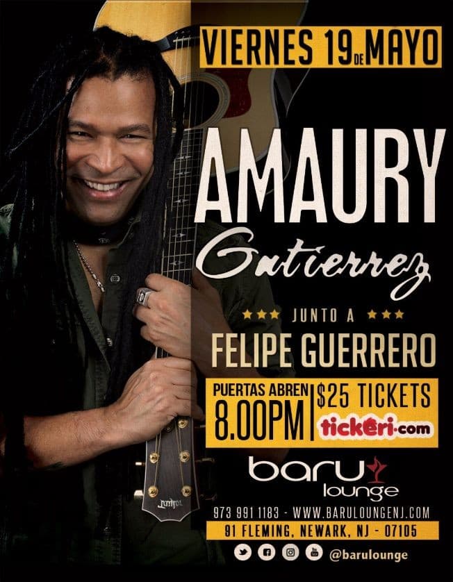 Event - Amaury Gutierrez en New Jersey - Newark, New Jersey - May 18, 2018 | concert tickets