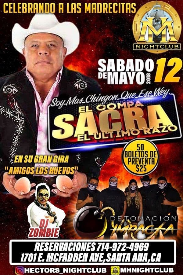 Event - EL COMPA SACRA EN SANTA ANA, CA - Santa Ana, California - May 12, 2018 | concert tickets