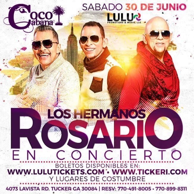 Event - Los Hermanos Rosario en Concierto! - Tucker, Georgia - June 30, 2018 | concert tickets