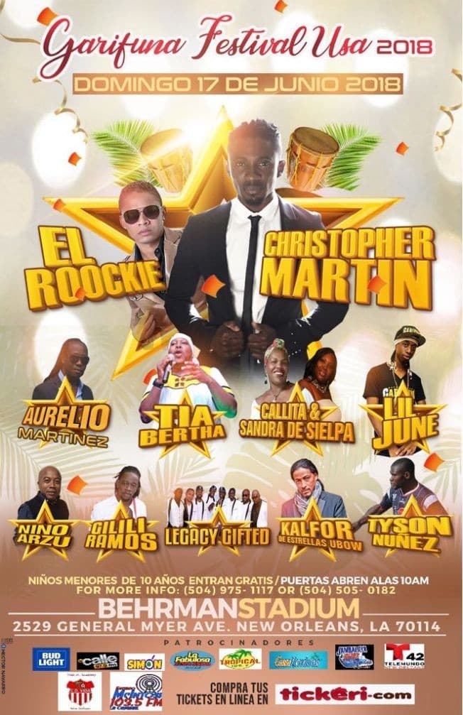 Event - Garifuna Festival USA 2018 en New Orleans,LA - New Orleans, Louisiana - June 17, 2018 | concert tickets