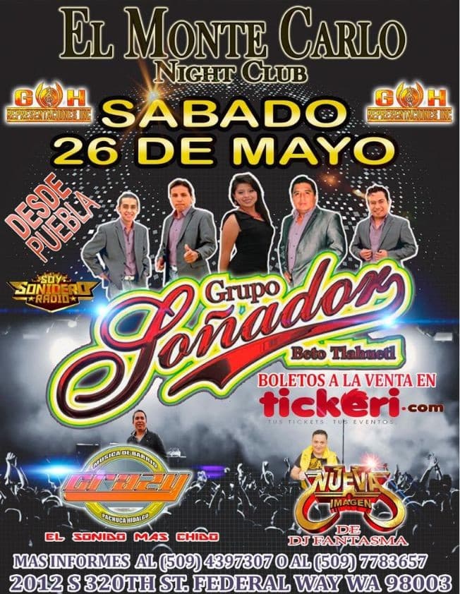 Event - Grupo Soñador en WA - Federal Way, Washington - May 26, 2018 | concert tickets