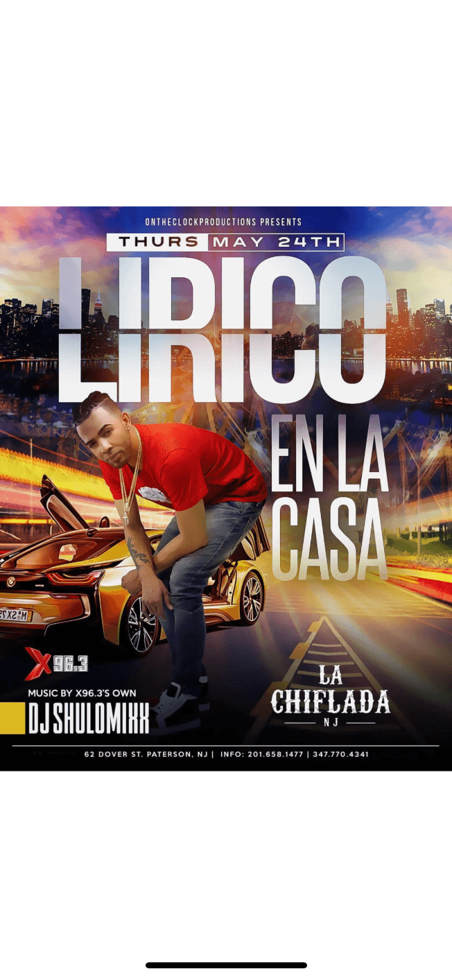 Event - Lirico en la Casa live in New Jersey - Paterson, New Jersey - May 24, 2018 | concert tickets