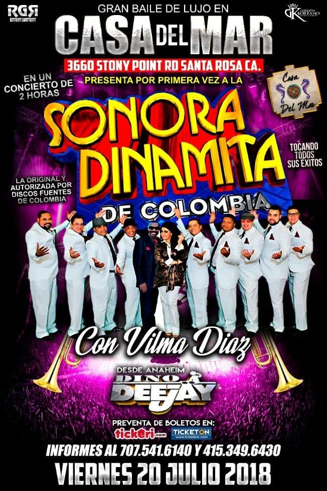 Event - La Sonora Dinamita en Santa Rosa - Santa Rosa, California - July 20, 2018 | concert tickets