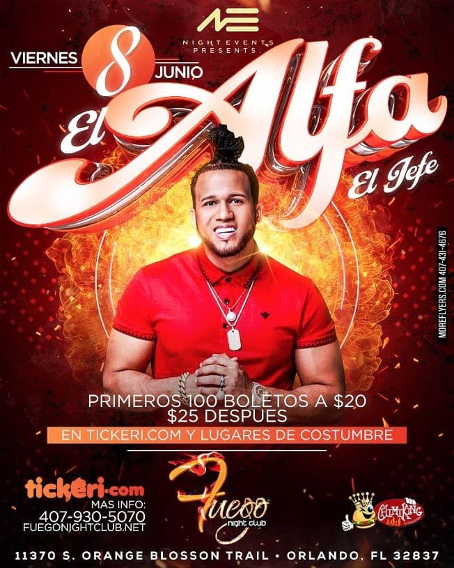 Event - EL ALFA EL JEFE LIVE IN CONCERT ORLANDO - Orlando, Florida - June 8, 2018 | concert tickets