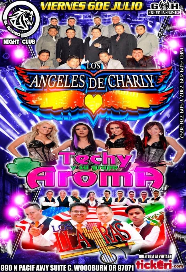 Event - Los Angeles de Charly & Techy y Su Grupo Aroma en Woodburn,OR - Woodburn, Oregon - July 6, 2018 | concert tickets