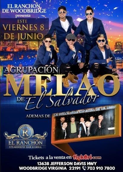 Event - Agrupacion Melao de El Salvador en Woodbridge,VA - Woodbridge, Virginia - June 8, 2018 | concert tickets