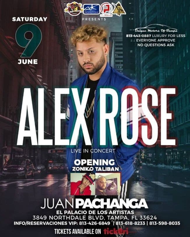 Event - Alex Rose - Tampa, Florida - June 9, 2018 | concert tickets