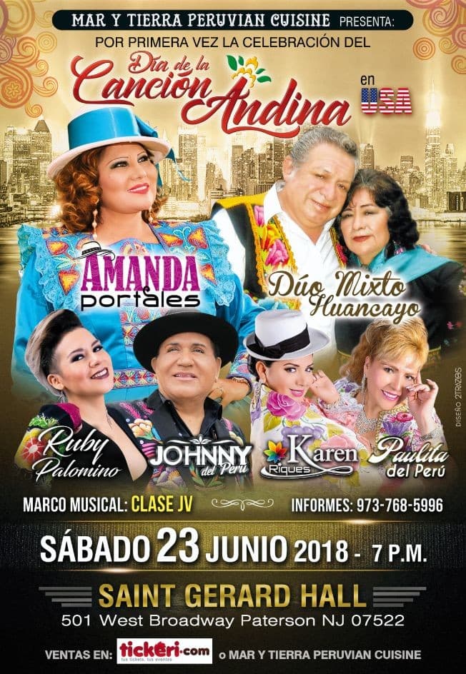 Event - Dia De La Cancion Andina USA 2018 - Paterson, New Jersey - June 23, 2018 | concert tickets