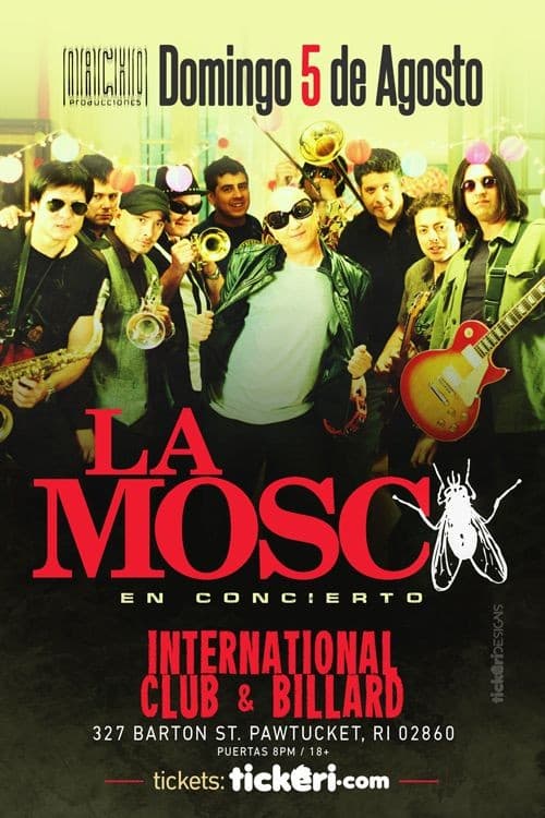 Event - La Mosca Tse Tse en Rhode Island CANCELED - Pawtucket, Rhode Island - August 5, 2018 | concert tickets