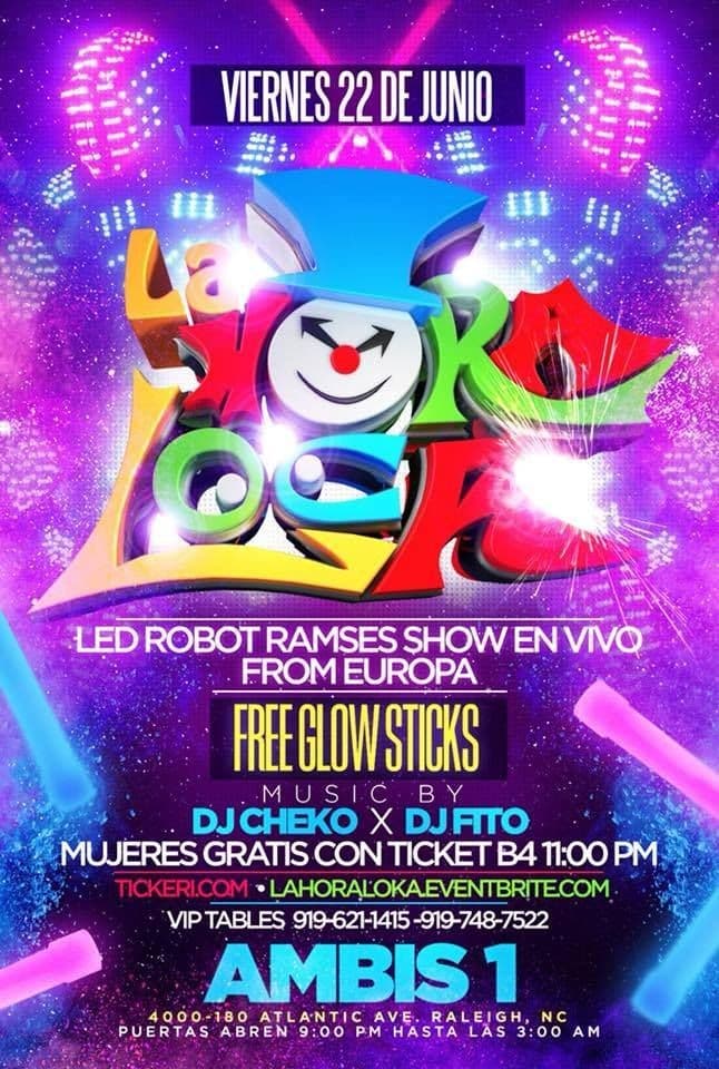 Event - La Hora Loca led robot show - Raleigh, North Carolina - June 22, 2018 | concert tickets