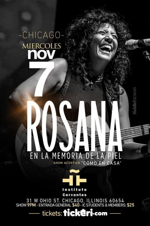 Event - Rosana en Chicago - Chicago, Illinois - November 7, 2018 | concert tickets