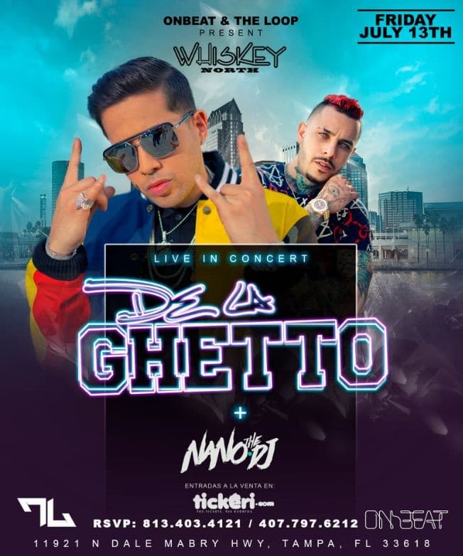 Event - DE LA GHETTO en Tampa, FL - Tampa, Florida - July 13, 2018 | concert tickets