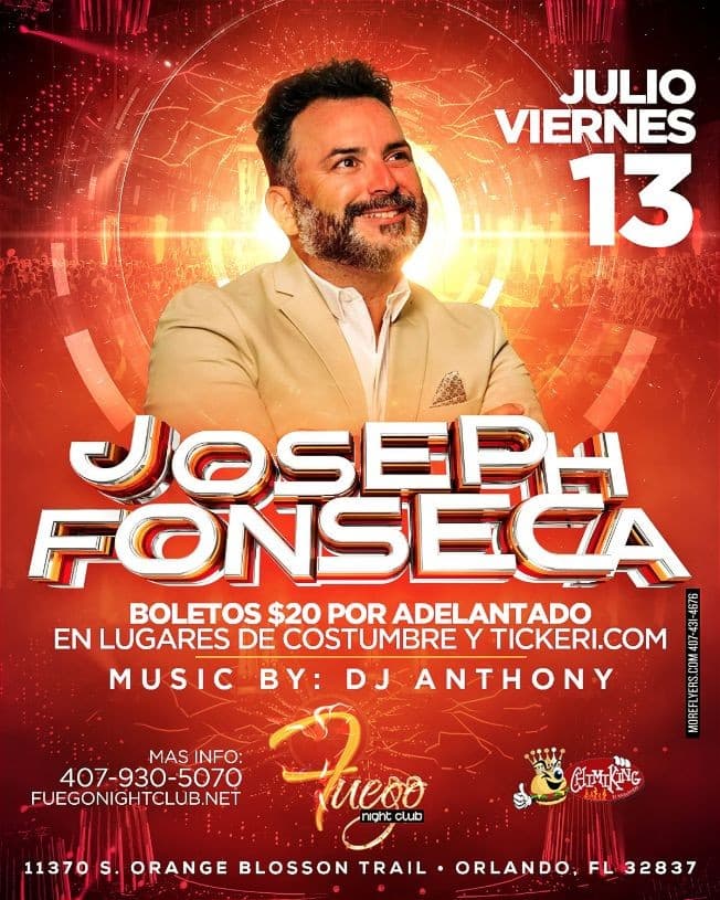 Event - Joseph Fonseca - Orlando, Florida - July 13, 2018 | concert tickets