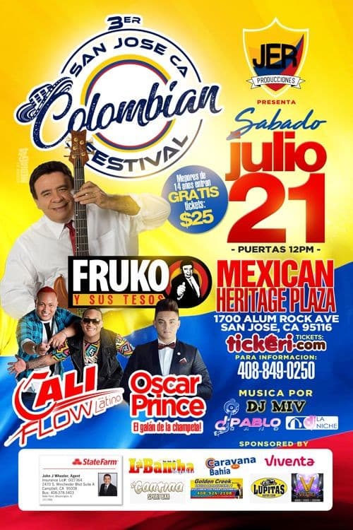 Event - San Jose Colombian Independence Day Festival 2018 - San Jose, California - July 21, 2018 | concert tickets