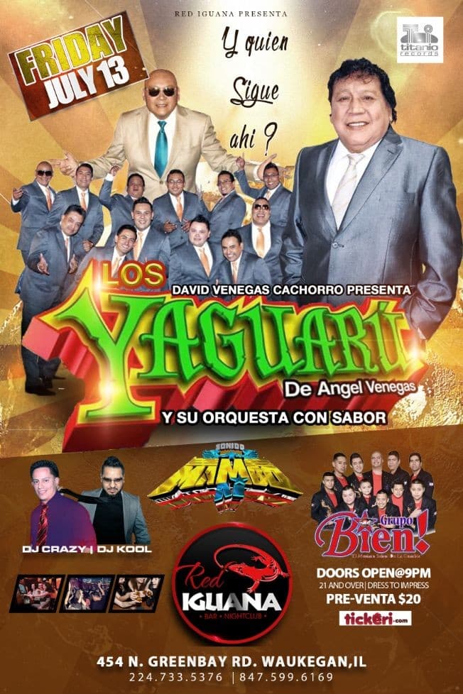 Event - Grupo Yaguaru en Vivo - Waukegan, Illinois - July 13, 2018 | concert tickets