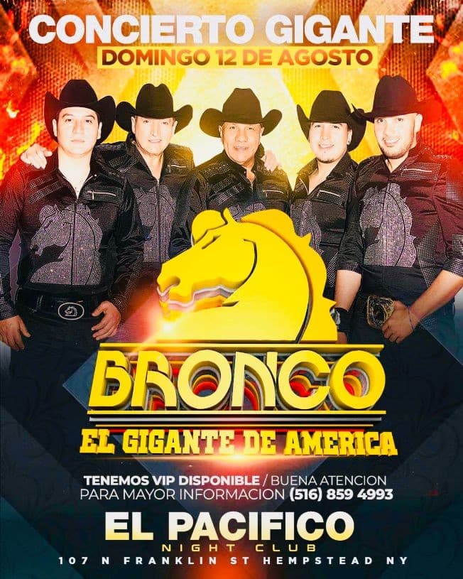 Event - Bronco El Gigante de America  en Hempstead,NY - Hempstead, New York - August 12, 2018 | concert tickets