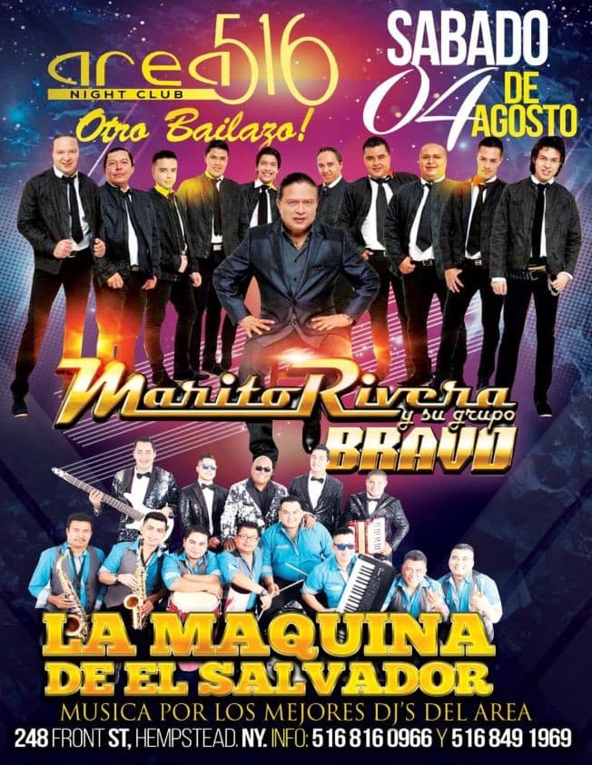 Event - Marito Rivera y su Grupo Bravo y La Maquina de El Salvador - Hempstead, New York - August 4, 2018 | concert tickets