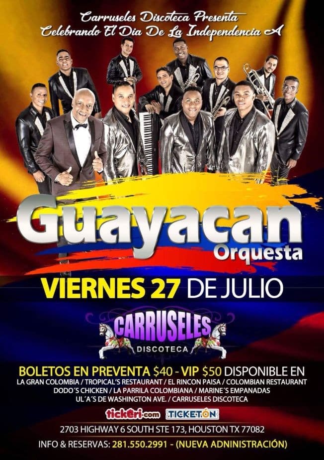 Event - Guayacan Orquesta en Houston,TX - Houston, Texas - July 27, 2018 | concert tickets