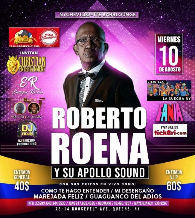 Event - Roberto Roena Y  Su Apollo sound en New York - Jackson Heights, New York - August 10, 2018 | concert tickets