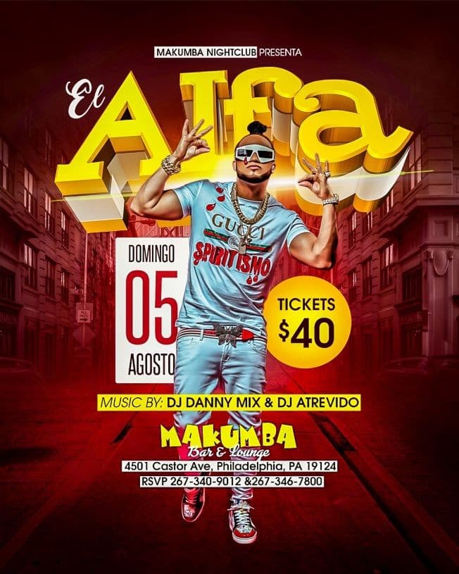 Event - El Alfa El Jefe en Philadelphia,PA - Philadelphia, Pennsylvania - August 5, 2018 | concert tickets