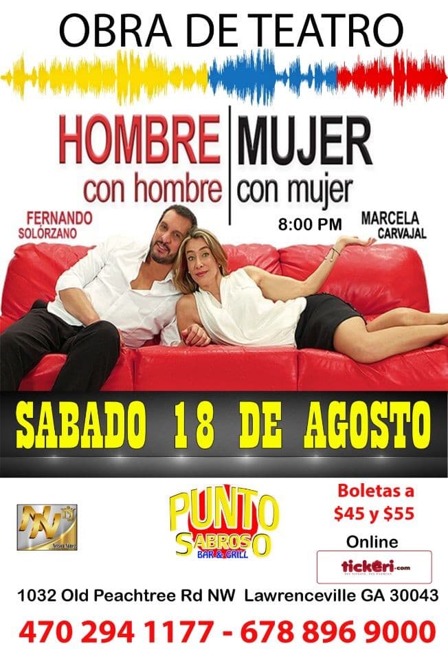 Event - HOMBRE CON HOMBRE, MUJER CON MUJER - Lawrenceville, Georgia - August 18, 2018 | concert tickets