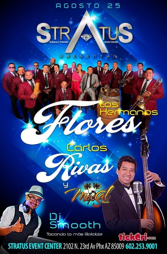 Event - Los Hermanos Flores y Carlos Rivas y Mexsal - Phoenix, Arizona - August 25, 2018 | concert tickets