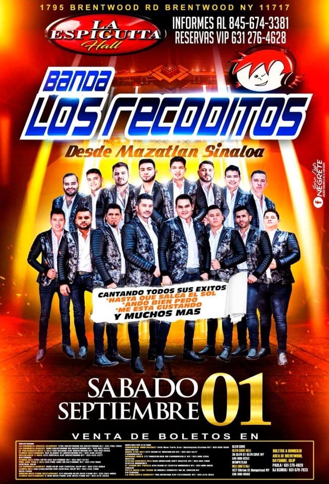 Event - Banda Los Recoditos - Brentwood, New York - September 1, 2018 | concert tickets