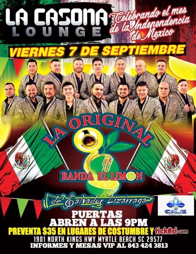 Event - la original banda el limon - myrtle beach, South Carolina - September 7, 2018 | concert tickets