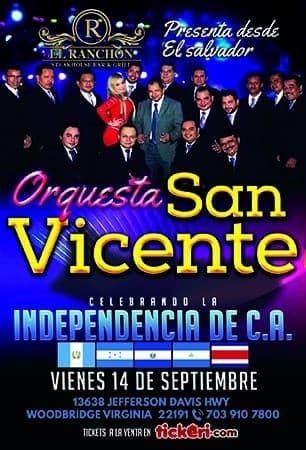 Event - Orquesta San Vicente En Woodbridge,VA - Woodbridge, Virginia - September 14, 2018 | concert tickets