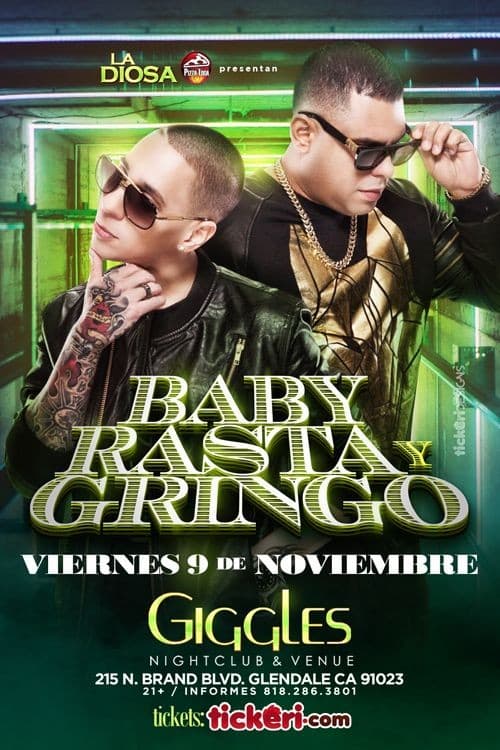 Event - BABY RASTA Y GRINGO EN LOS ANGELES - Glendale, California - November 9, 2018 | concert tickets