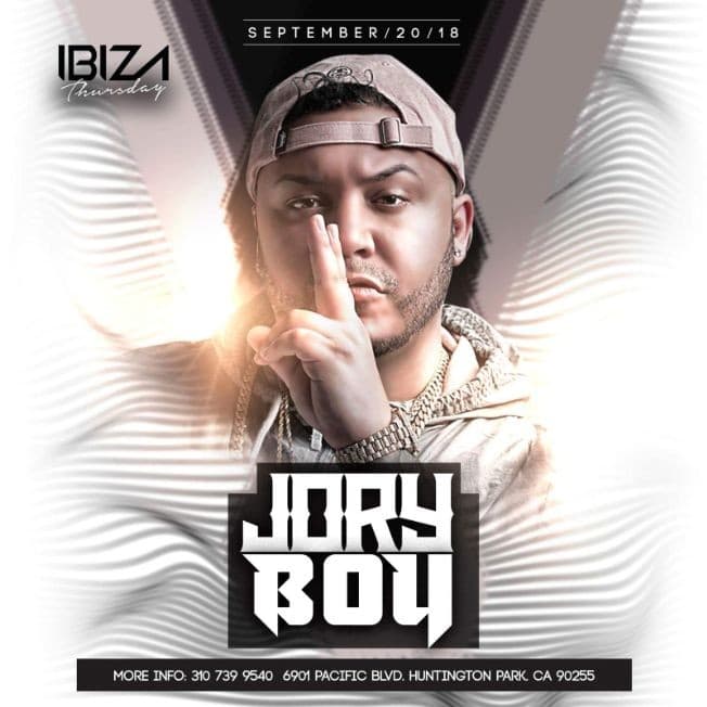 Event - Jory Boy En Huntington Park,CA - Huntington Park, California - September 20, 2018 | concert tickets