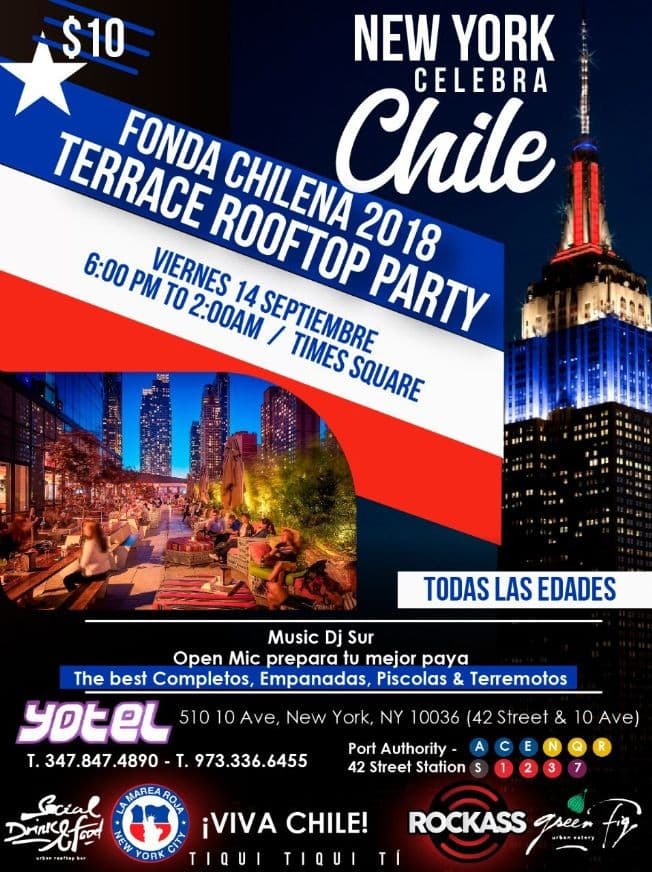 Event - Fonda Chilena Nueva York 2018 - New York, New York - September 14, 2018 | concert tickets