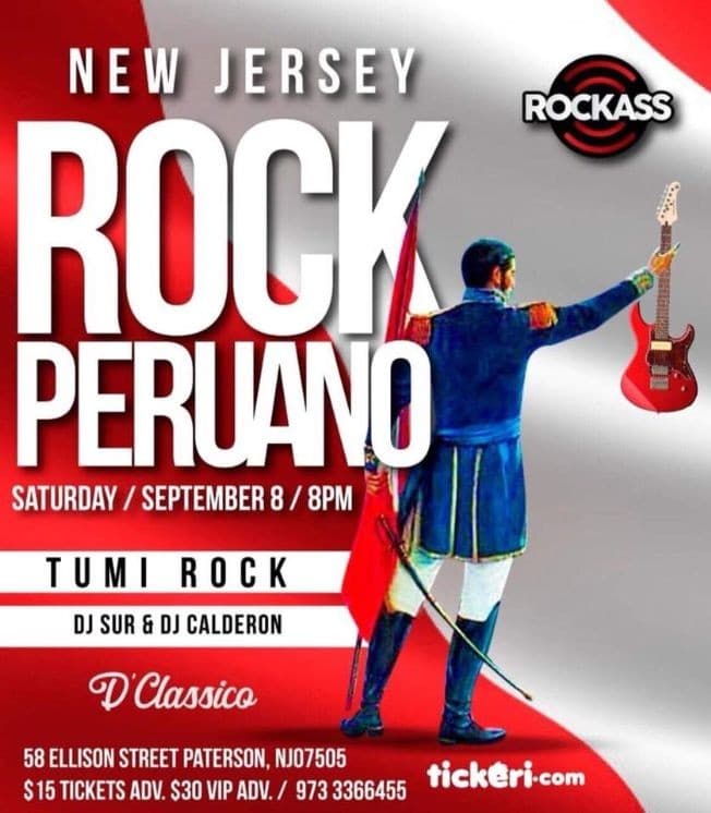 Event - Tributo al Rock Peruano en New Jersey - Paterson, New Jersey - September 8, 2018 | concert tickets