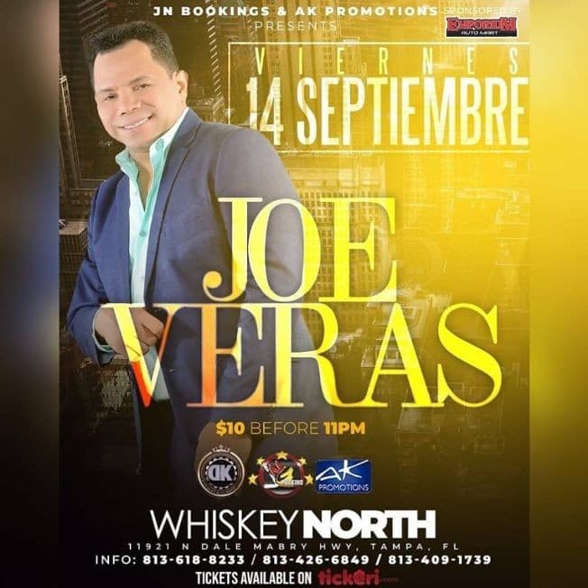 Event - Joe Veras "El hombre de tu vida" En Concierto - Tampa, Florida - September 14, 2018 | concert tickets