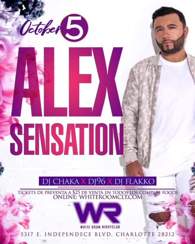 Event - Alex Sensation en Charlotte,NC - Charlotte, North Carolina - October 5, 2018 | concert tickets