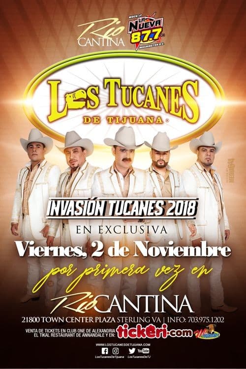 Event - Los Tucanes de Tijuana en Sterling,VA - Sterling, Virginia - November 2, 2018 | concert tickets