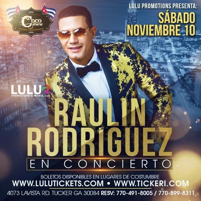 Event - Raulin Rodriguez en Concierto - Tucker, Georgia - November 10, 2018 | concert tickets