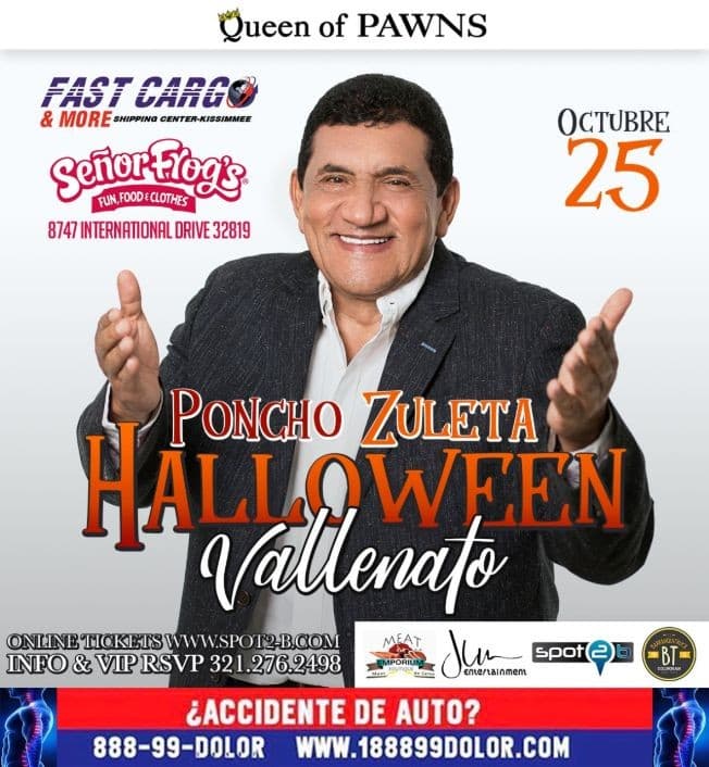 Event - Esta noche Poncho Zuleta en Senor Frogs Orlando - Orlando, Florida - October 25, 2018 | concert tickets