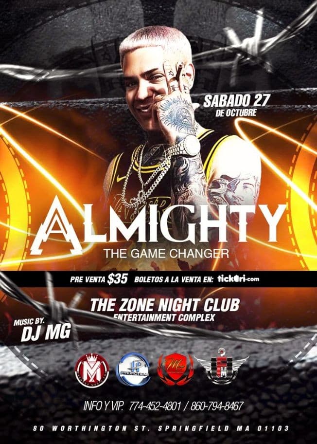 Event - Almighty The Game Changer - Springfield, Massachusetts - October 27, 2018 | concert tickets